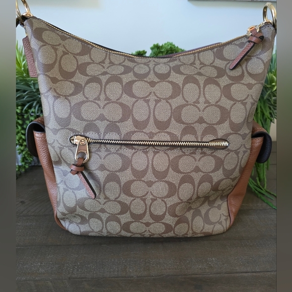 Coach Pennie Shoulder/Crossbody Bag In Signature Canvas With Leather Trim - Picture 6 of 12